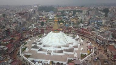Stupa Bodhnath Katmandu, Nepal 4k video düz profili Cinelike