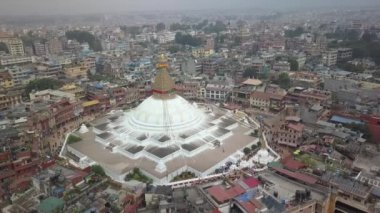 Stupa Bodhnath Katmandu, Nepal 4k video düz profili Cinelike