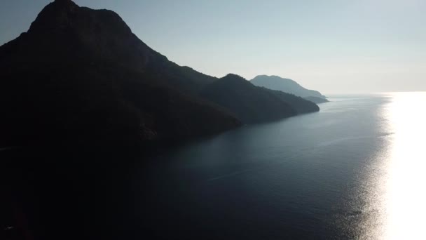 Sunrise siluett på stranden Turkiet — Stockvideo