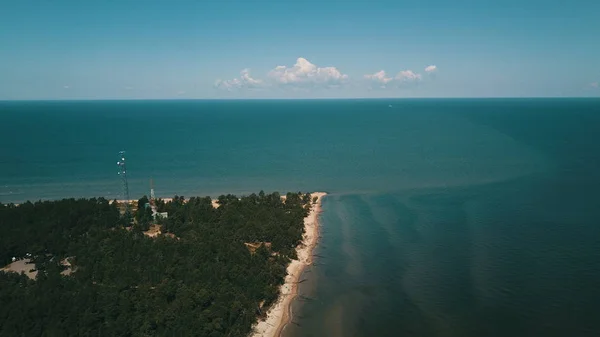 Vue aérienne du cap Kolka, mer Baltique, Lettonie — Photo