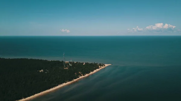 Vista aérea del cabo Kolka, Mar Báltico, Letonia — Foto de Stock