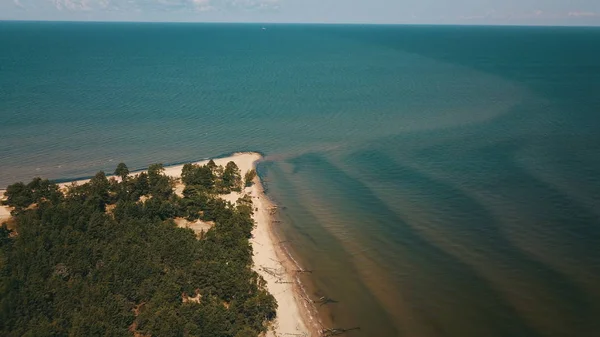 Cape Kolka, Baltık Denizi, Letonya hava görünümünü — Stok fotoğraf