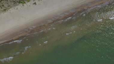 Jurkalne Baltık Denizi Letonya kıyı şeridi havadan görünümü