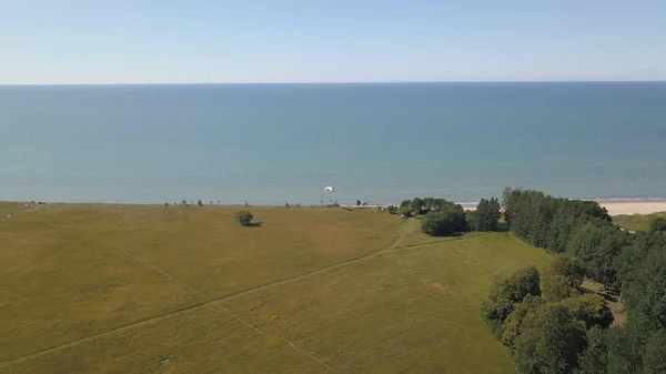 Vue aérienne du littoral Jurkalne Mer Baltique Lettonie — Photo