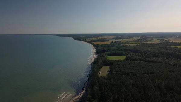 Vue aérienne du littoral Jurkalne Mer Baltique Lettonie — Photo