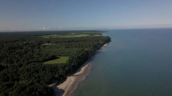 Vue aérienne du littoral Jurkalne Mer Baltique Lettonie — Photo