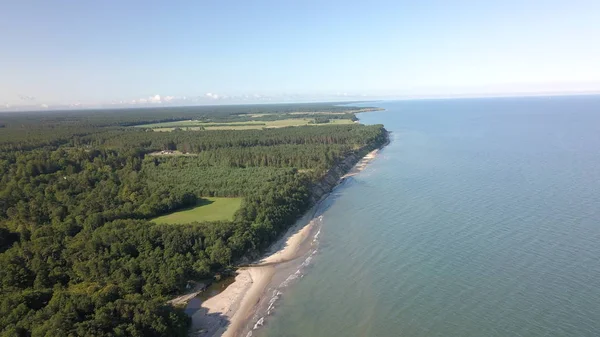 Vue aérienne du littoral Jurkalne Mer Baltique Lettonie — Photo