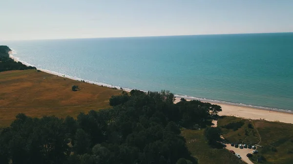 海岸线鸟瞰 朱尔卡内 波罗的海 拉脱维亚 — 图库照片