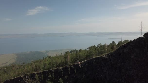 Sarma vista vale Baikal lago Sibéria do ar — Vídeo de Stock