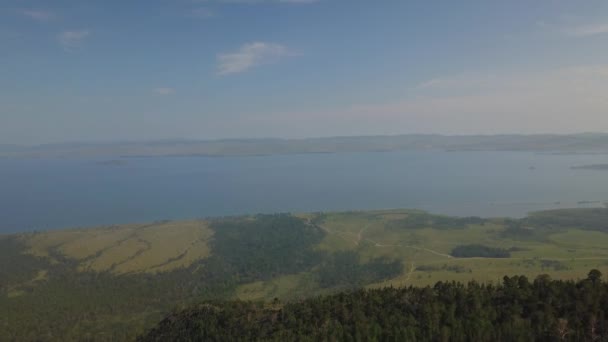 Sarma vista vale Baikal lago Sibéria do ar — Vídeo de Stock