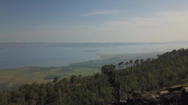 Vista del valle del Sarma Lago Baikal Siberia desde el aire — Vídeo de stock