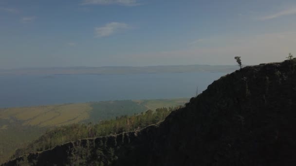 Sarma vista vale Baikal lago Sibéria do ar — Vídeo de Stock