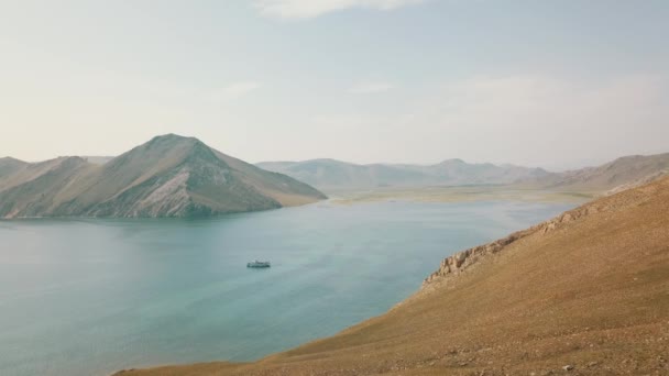 Blick auf den Baikalsee Sibirien aus der Luft — Stockvideo