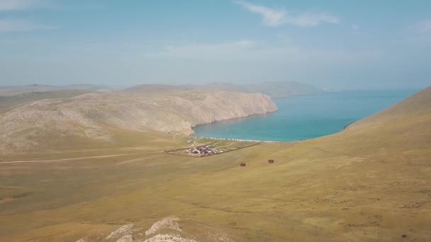 Vista al valle de Aja Lago Baikal Siberia desde el aire — Vídeo de stock