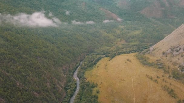 Sarma vista valle lago Baikal Siberia dall'aria — Video Stock