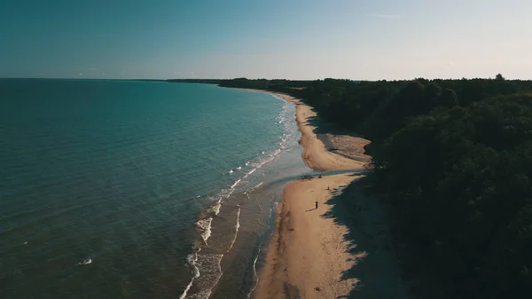 Vista aérea de la costa Jurkalne Mar Báltico Letonia — Foto de Stock