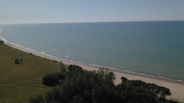 Vue aérienne du littoral Jurkalne Mer Baltique Lettonie — Photo