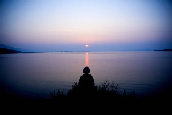 Sunrise about lake Baikal in the summer — Stock Photo, Image