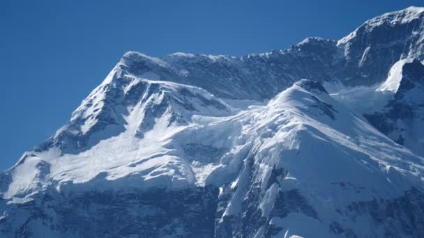 Annapurna piek in het bereik van de Himalaya, Annapurna-regio, Nepal — Stockvideo