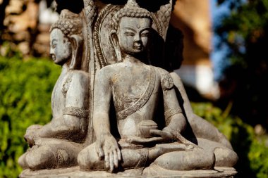 Swayambhunath aptalı Buddha Katmandu 'nun gözü