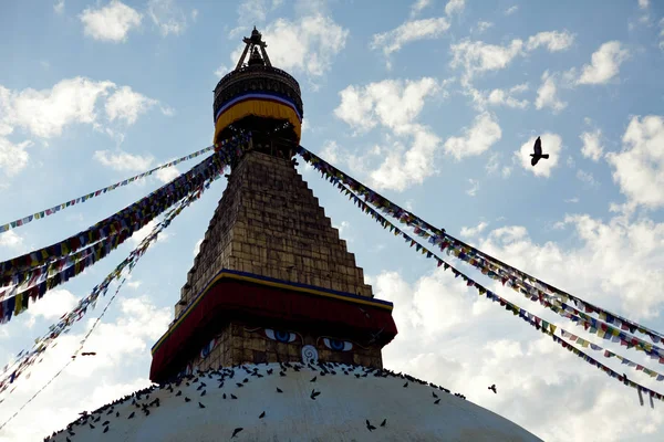 Stupa Bodhnath Kathmandu, Nepal - 26 oktober 2017 — Stockfoto