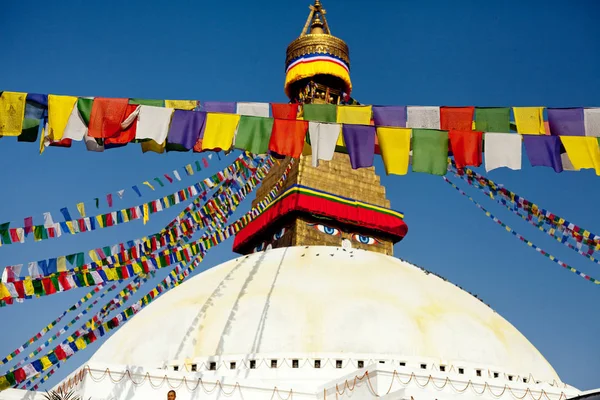 Stupa Bodhnath Katmandu, Nepal - 26 października 2017 — Zdjęcie stockowe