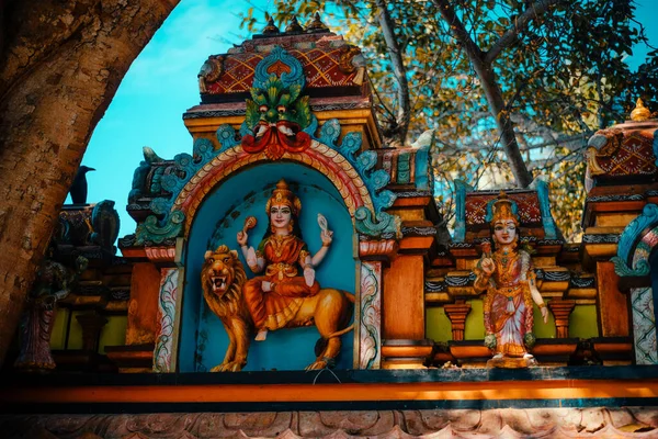 Durga Oude Indiase architectuur op Tempel in Kerala India — Stockfoto