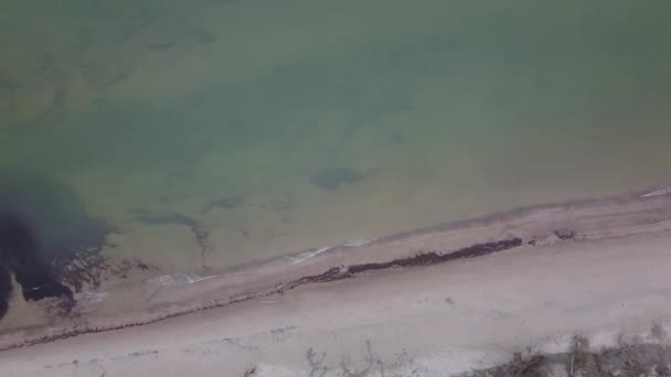 Litoral Mar Báltico Jurkalne Vista aérea Letónia — Vídeo de Stock