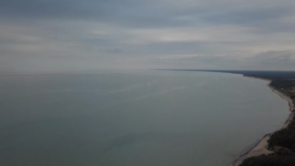Kustlinje Östersjön Jurkalne Flygfoto Lettland — Stockvideo