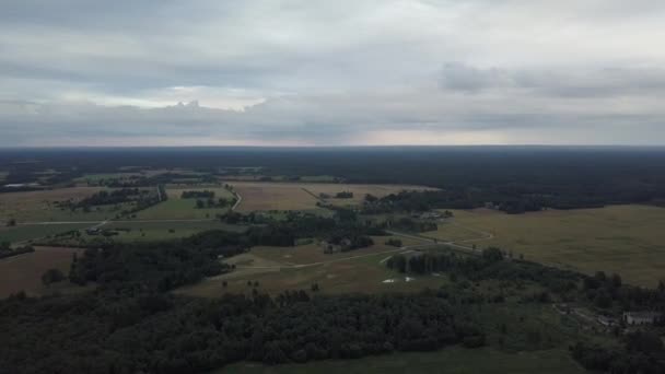 Побережье Балтийского моря Юркалне Вид с воздуха Латвия — стоковое видео