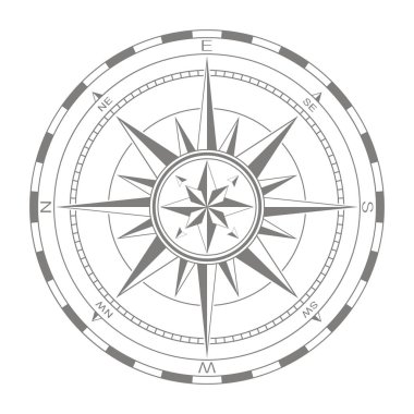 tasarımlarınız için vektör simge pusula ile yükseldi