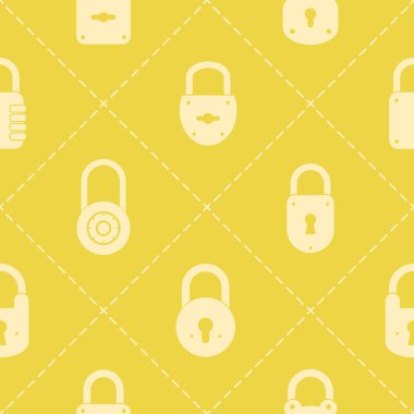 Tasarımınız için kilit simgeleri ile Seamless modeli