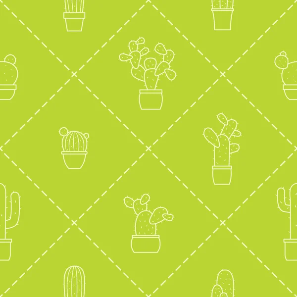 Modèle Sans Couture Avec Cactus Pour Votre Conception — Image vectorielle