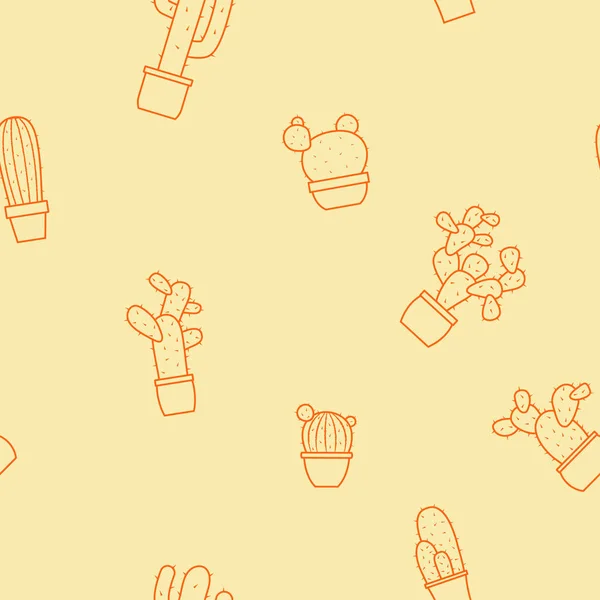 Patrón Sin Costura Con Cactus Para Diseño — Vector de stock