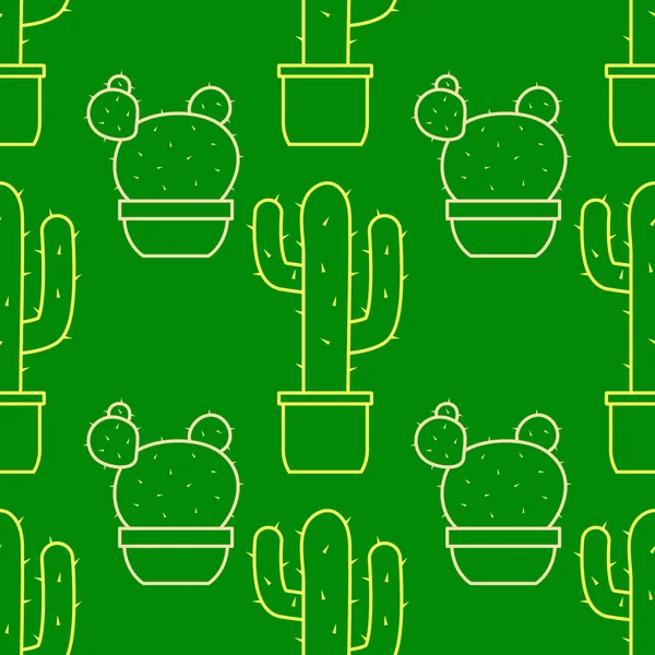 Modello Senza Cuciture Con Cactus Tuo Design — Vettoriale Stock
