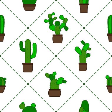 Tasarımınız için kaktüs ile Seamless Modeli