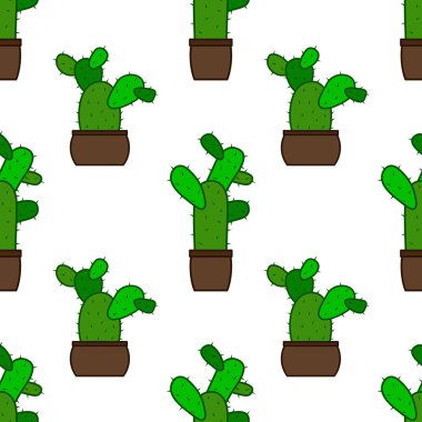 Tasarımınız için kaktüs ile Seamless Modeli