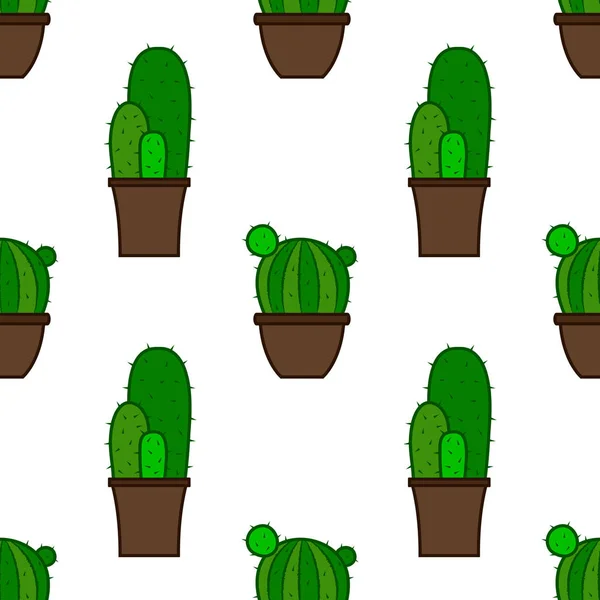 Modèle Sans Couture Avec Cactus Pour Votre Conception — Image vectorielle