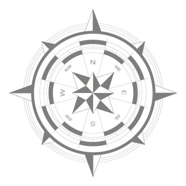 tasarımlarınız için vektör simge pusula ile yükseldi