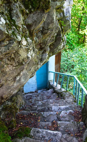 Stone Steps Carved Rock — Stock Photo, Image