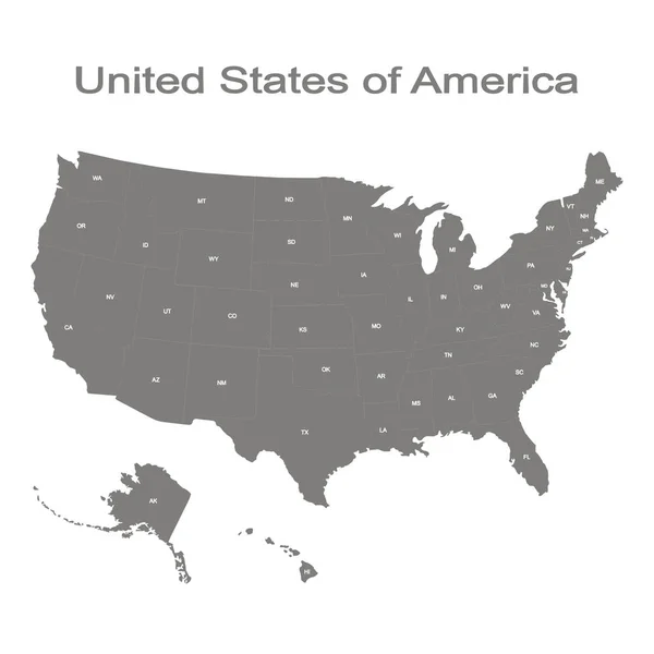 Usa Map Set Your Design — Stock Vector