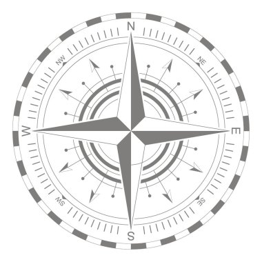 tasarımlarınız için vektör simge pusula ile yükseldi