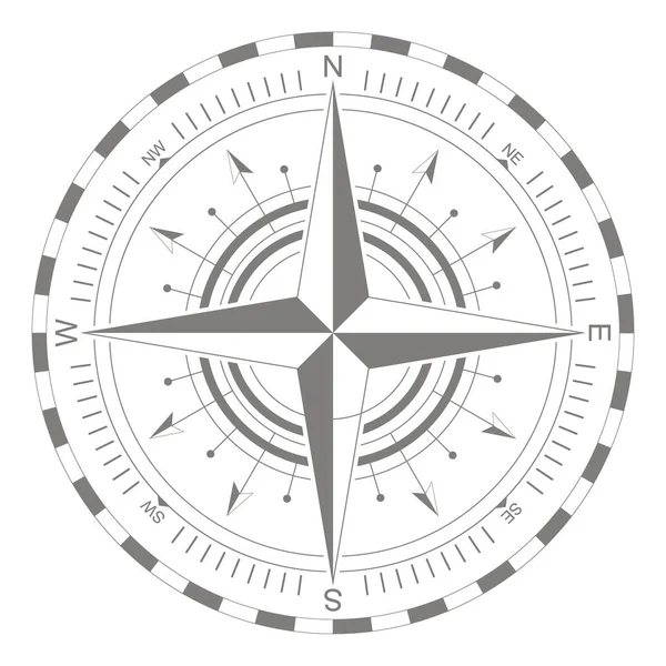 Vector Icon Compass Rose Your Design — Stock Vector