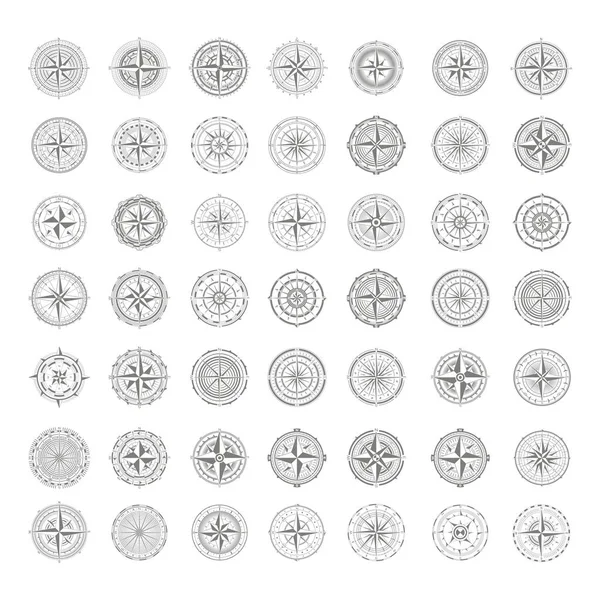 矢量图标与罗盘玫瑰为您的设计 — 图库矢量图片