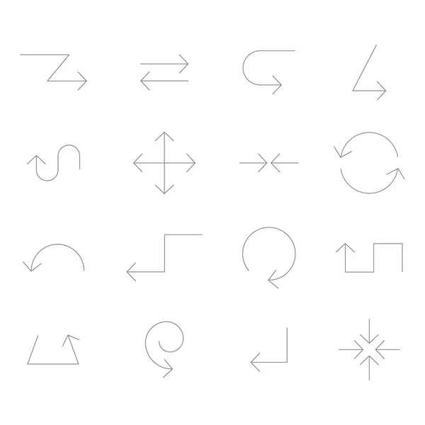 Icon Set Mit Vektorpfeilen Für Ihr Design — Stockvektor