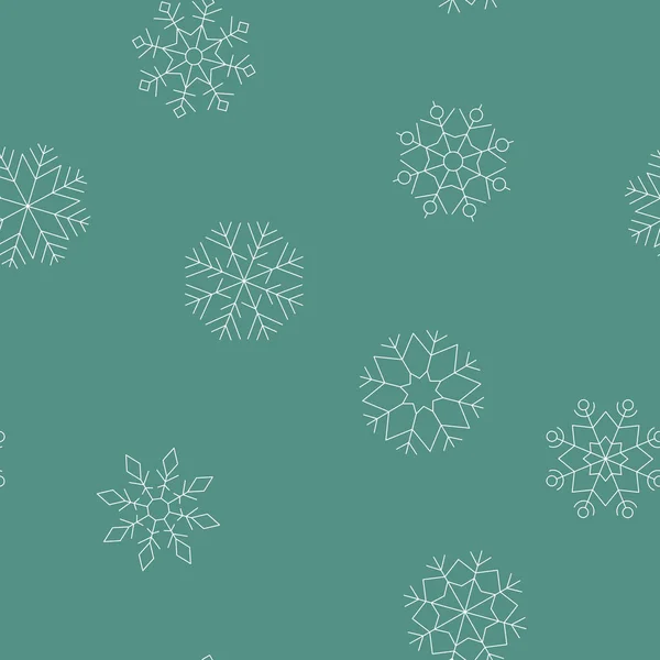 Nahtloses Muster Mit Schneeflocken Für Ihr Design — Stockvektor