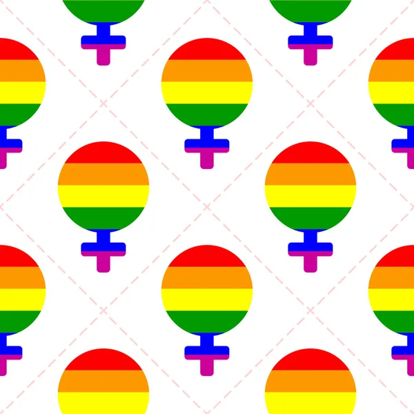 Modèle Sans Couture Avec Des Symboles Gay Arc Ciel Masculins — Image vectorielle
