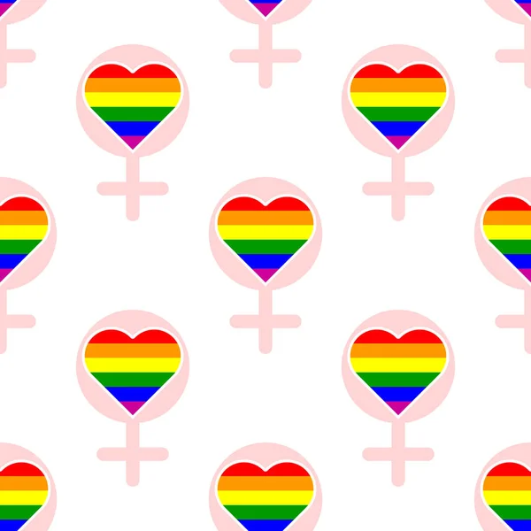 Modèle Sans Couture Avec Des Symboles Gay Arc Ciel Masculins — Image vectorielle