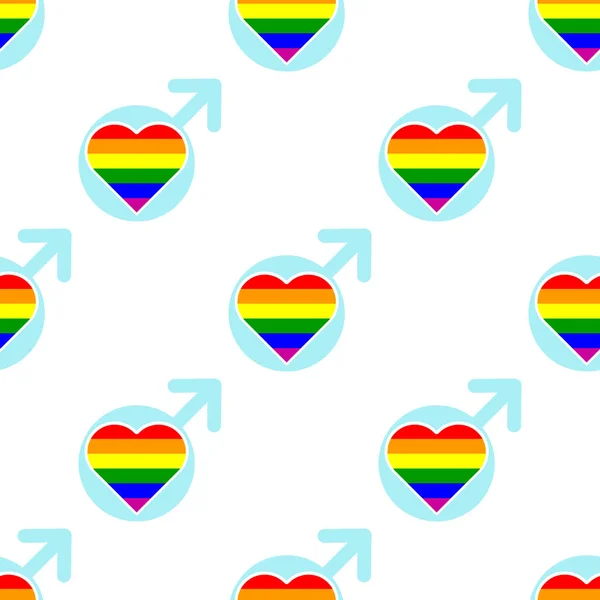 Χωρίς Ραφή Πρότυπο Αρσενικά Και Θηλυκά Rainbow Γκέι Σύμβολα Για — Διανυσματικό Αρχείο