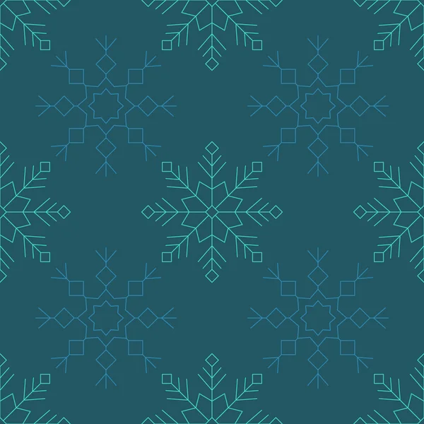 Безшовний Візерунок Сніжинками Вашого Дизайну — стоковий вектор